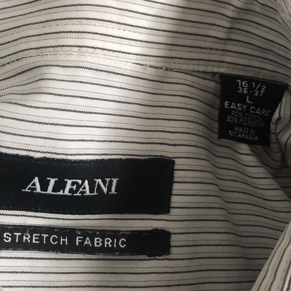 ALFANI Men’s TALL BUTTON DOWN Shirt 16 1/2 33-37 -Large - Picture 4 of 7